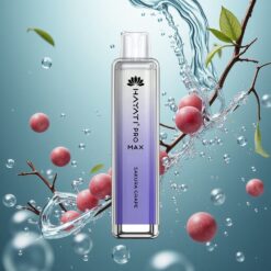 Hayati Pro Max 4000 Puff Eldobható E-Cigit Sakura Szőlő Kristály Megjelenés 1400mAh Akkumulátor