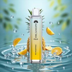 Hayati Pro Max 4000 Puffs Eldobható E-Cigit Ananász Jég, 1400mAh erős akkumulátorral