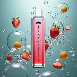 Hayati Pro Max 4000 Puffs Eldobható E-cigaretta Eper Hubba Bubba, 1400mAh Újratölthető Akkumulátor