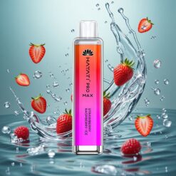 Hayati Pro Max 4000 Puffs Eldobható E-cigaretta Eper Málna Jég Kristály Megjelenés 1400mAh Akkumulátorral