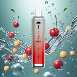 Hayati Pro Max 4000 Puffs Eldobható E-cigaretta Fizzy Cherry (Buborékos Cseresznye) – 1400mAh erős akkumulátorral, Kristály megjelenés, 2%, 5% Nikotin Erősség, TPD-kompatibilis