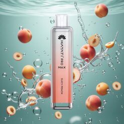 Hayati Pro Max 4000 Puffs Eldobható E-cigaretta Juicy Peach Ízű, 1400mAh Akkumulátorral, Kristály Megjelenésű