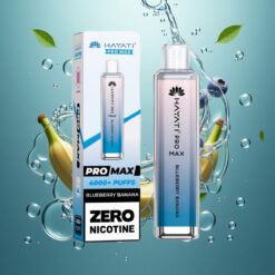 Hayati Pro Max 4000 Puffs Eldobható E-cigaretta Kékáfonya-Banán Íz, 1400mAh erős akkumulátorral