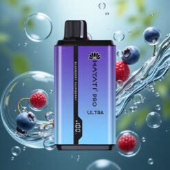 Hayati Pro Ultra 15000 Puffs Eldobható E-Cigi 2 12ml E-Liquid Málna-Áfonya Ízű Kék
