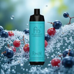 RandM Fumot Shisha 10000 Puffs Eldobható E-Cigi Feketeribizli Jég 18ml Előre Töltött E-Liquiddel