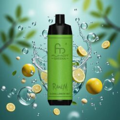 RandM Fumot Shisha 10000 Puffs Eldobható E-Cigit Citromfű mentes íz, 0,5% Nikotintartalmú, LED Kijelzővel