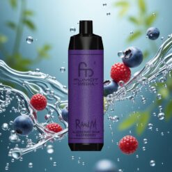 RandM Fumot Shisha 10000 Puffs Eldobható E-cigaretta 18ml Előre Töltött Folyadékkal Meggyes Málna Ízben Kék