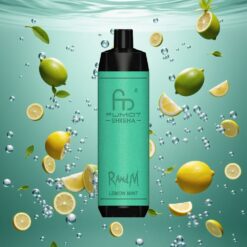 RandM Fumot Shisha 10000 Puffs Eldobható E-cigaretta Citrom Menta Ízű 18ml Előre Töltött E-liquiddel