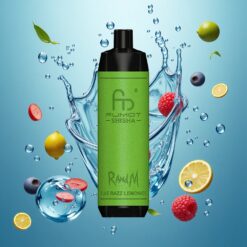 RandM Fumot Shisha 10000 Puffs Eldobható E-cigaretta Kék Málna Limonádé – 18ml Előre Töltött E-liquid