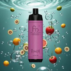 RandM Fumot Shisha 10000 Puffs Eldobható E-cigaretta Love 66 – 18ml Előre Töltött E-liquidgel, Típus-C Csatlakozóval