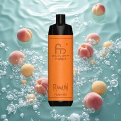 RandM Fumot Shisha 10000 Puffs Eldobható E-cigaretta Őszibarack Jég 18ml Előre Töltött E-liquiddel