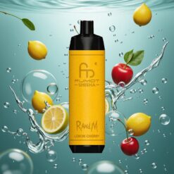 RandM Fumot Shisha 10000 Puffs Type-C Port-tal Eldobható E-cigaretta Citrom-Cseresznye Ízű