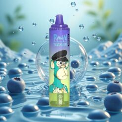 RandM Fumot Tornado 15000 Puffs Eldobható E-cigaretta 25ml Áfonyás Buborékrágó, Mesh Coil, Type-C, LCD Kijelző