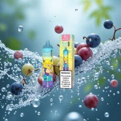 RandM Fumot Tornado 15000 Puffs Eldobható E-cigaretta Szőlő Jég 25ml LCD Kijelzős