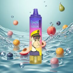 RandM Fumot Tornado 15000 Puffs Eldobható E-cigaretta Őszibarack-Kékáfonya Candy 25ml Folyadékkapacitással