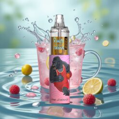 RandM Fumot Tornado 7000 Eldobható E-cigaretta 14 ML E-liquid Rózsaszín Citromlé