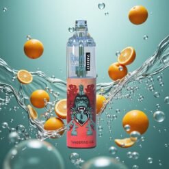 RandM Fumot Tornado 7000 Eldobható E-cigaretta Mandarin Jég 14 ML E-liquid-el, RGB Fény, Légzésállítható