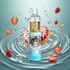 RandM Fumot Tornado 7000 Puffs Egyhasználatos E-cigaretta Eper Fánk, 14 ML E-liquiddel, RGB Világítással, Légáram-Szabályozó