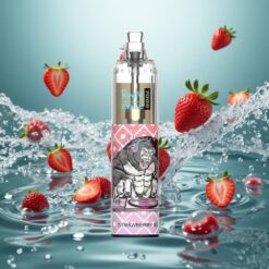 RandM Fumot Tornado 7000 Puffs Eldobható E-cigaretta Eper Jég 14 ML E-liquiddel, Air-Adjustable