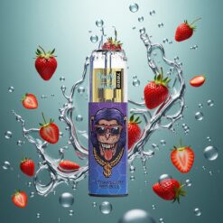 RandM Fumot Tornado 7000 Puffs Eldobható E-cigaretta Eper Red Bull Ízű, 14 ML E-liquiddel, Légáramlás-Szabályozó