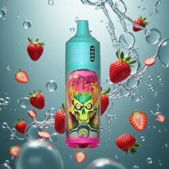 RandM Fumot Tornado 9000 Puffs Egyhasználatos E-cigaretta Eper-Málna Íz, 18 mL E-liquid Kapacitás, Mesh Coil