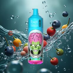 RandM Fumot Tornado 9000 Puffs Eldobható E-cigaretta Fekete Sárkány Jég 18 mL E-liquid Kapacitású