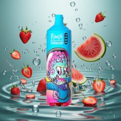 RandM Fumot Tornado 9000 Puffs Eldobható E-cigaretta Prime Eper Dinnye 18 mL E-likvidummal