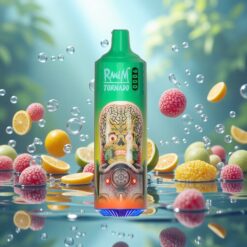 RandM Fumot Tornado 9000 Puffs Eldobható E-cigaretta Szivárványos Édesség 18 mL E-liquiddel