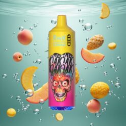 RandM Fumot Tornado 9000 Puffs Eldobható E-cigaretta Őszibarack Manga Ananász íz 18 mL E-liquiddel